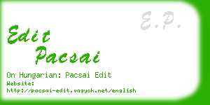 edit pacsai business card